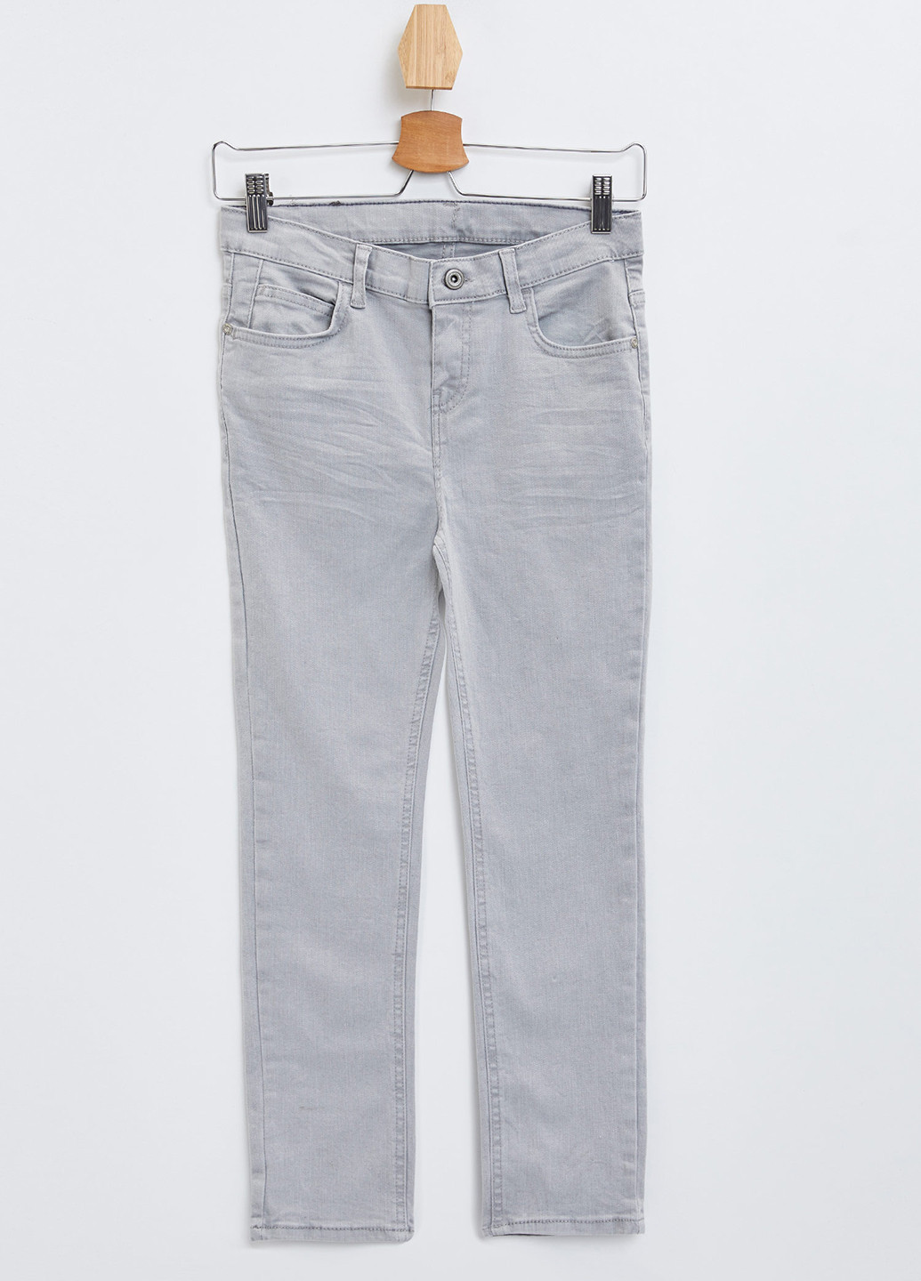 Штани DeFacto світло-сірі джинсові бавовна