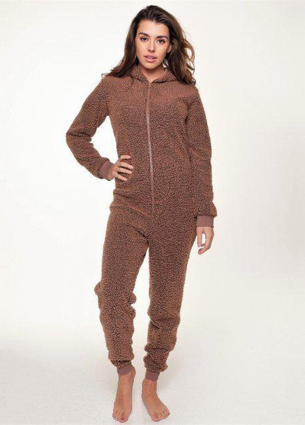 Женская пижама Комбинезон Linga Dore тёмно-коричневый