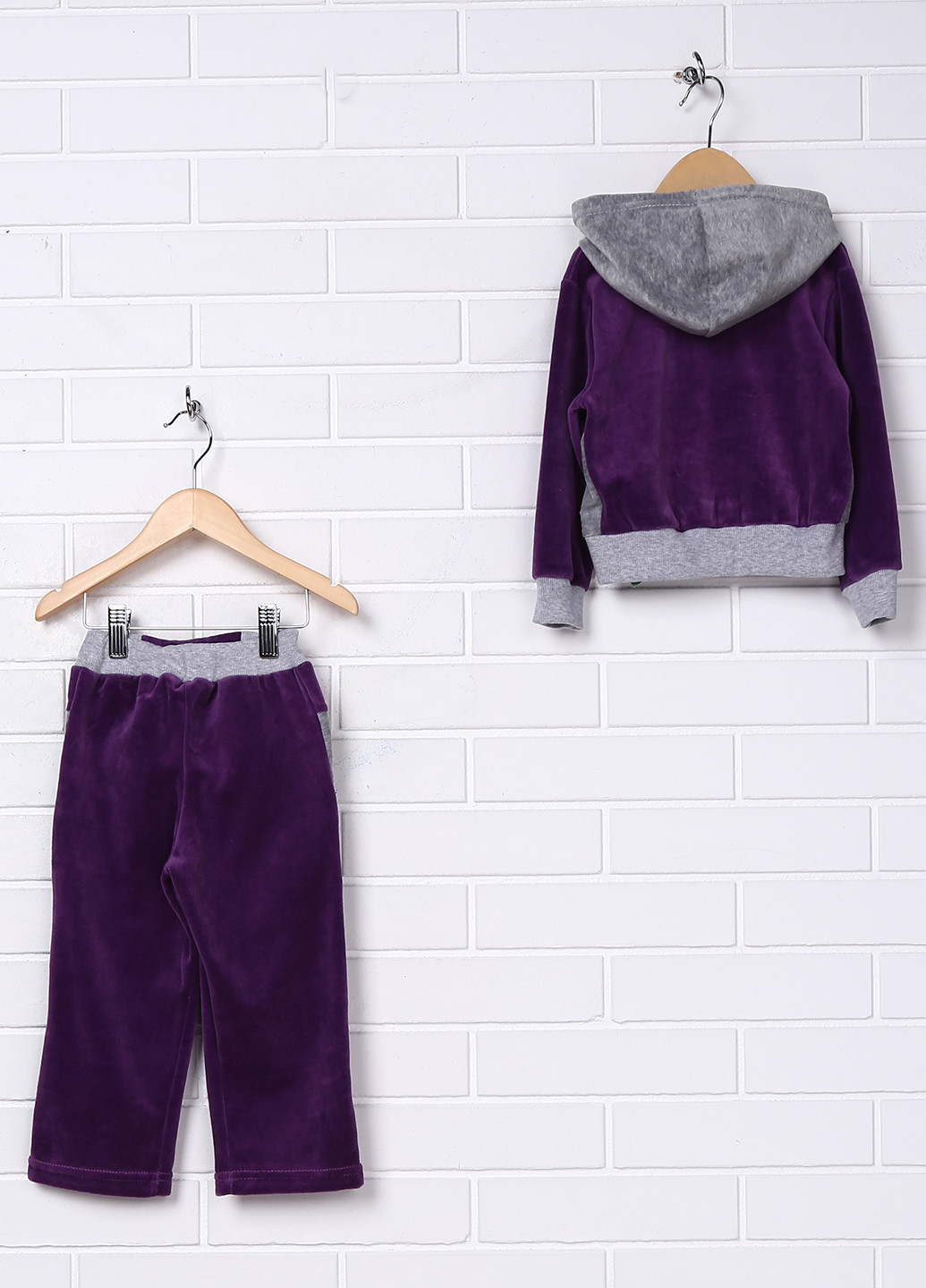 Темно-фиолетовый демисезонный костюм (толстовка, брюки) брючный Baby Art