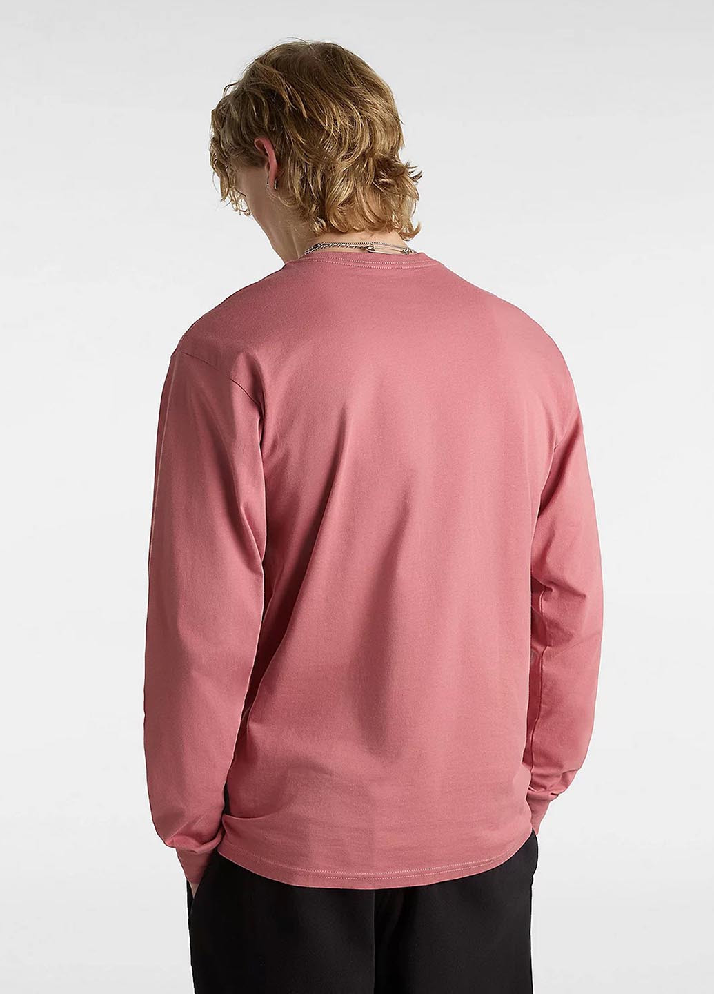 Лонгслів Vans череп рожево-коричневий кежуали бавовна, трикотаж