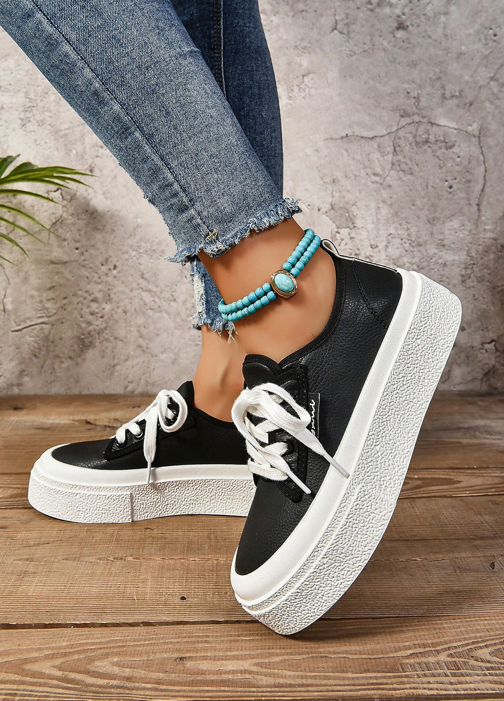 Кроссовки SHEIN чёрные демисезоны (340109387)