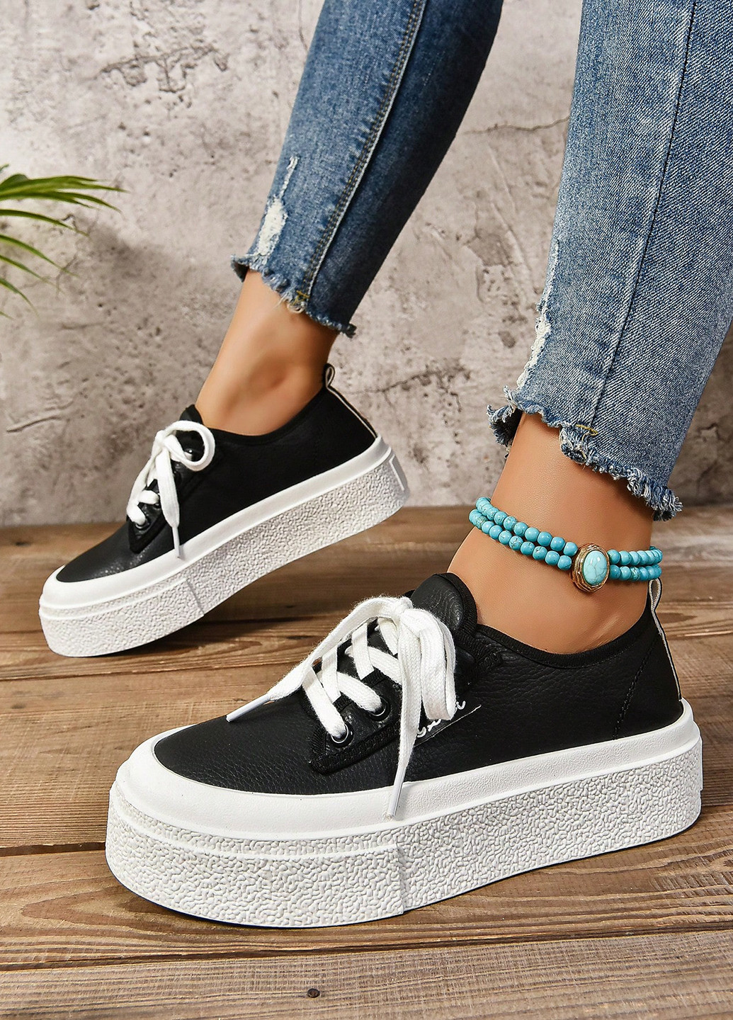 Кроссовки SHEIN чёрные демисезоны (340109387)