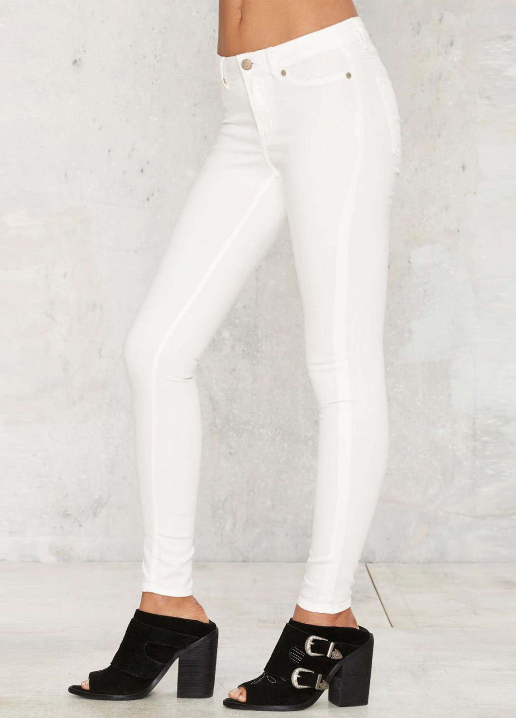Белые демисезонные скинни джинсы Cheap Monday