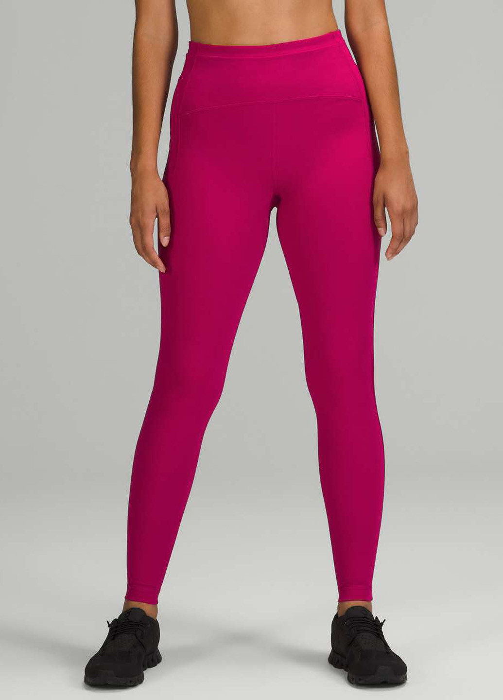 Малиновые демисезонные леггинсы Lululemon Athletica