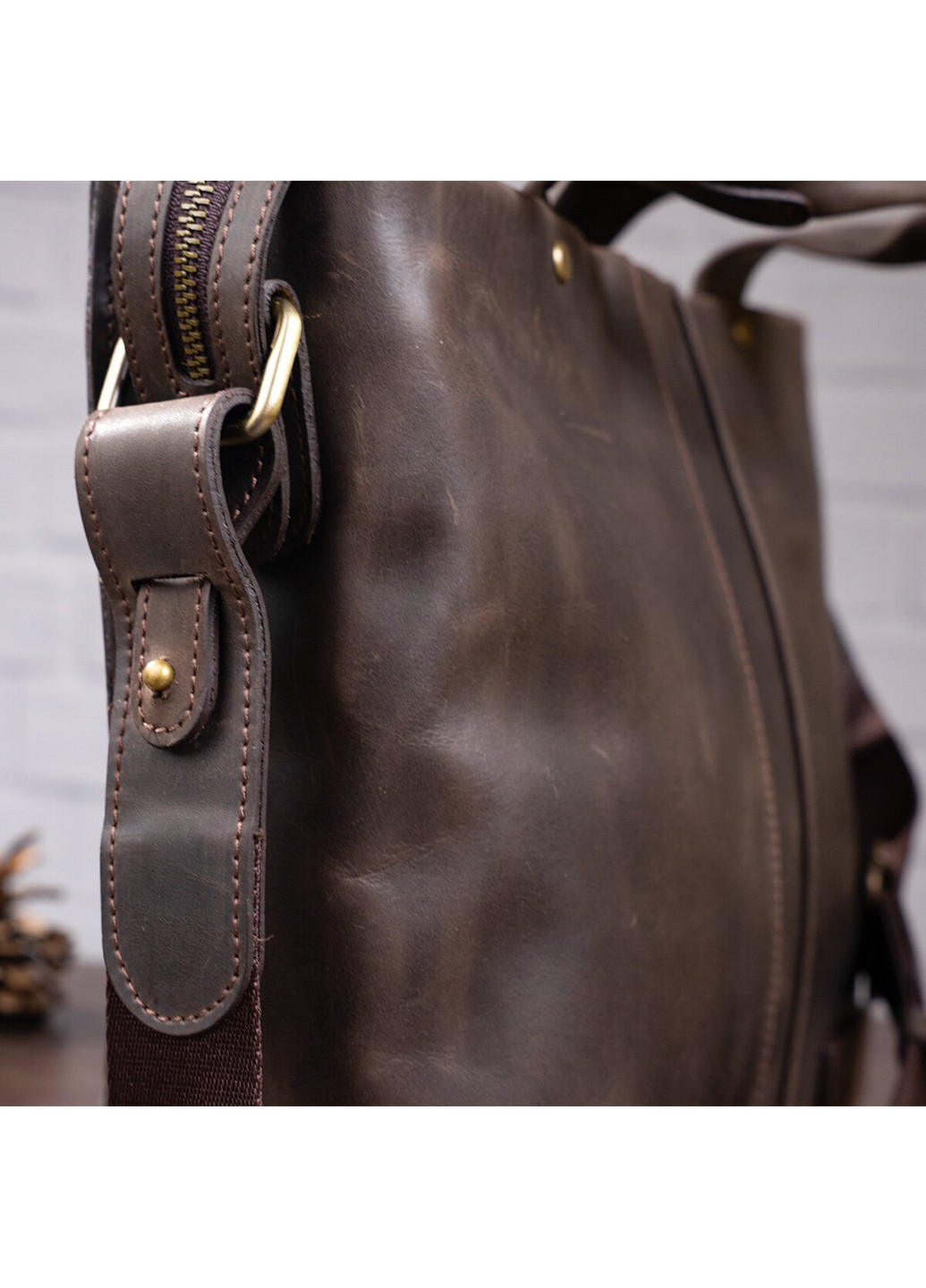 Мужская кожаная сумка 35х27х7,5 см Shvigel (252129070)