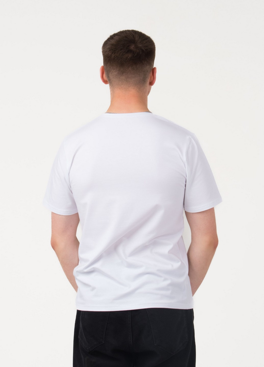 Біла футболка чоловіча Наталюкс 41-1319