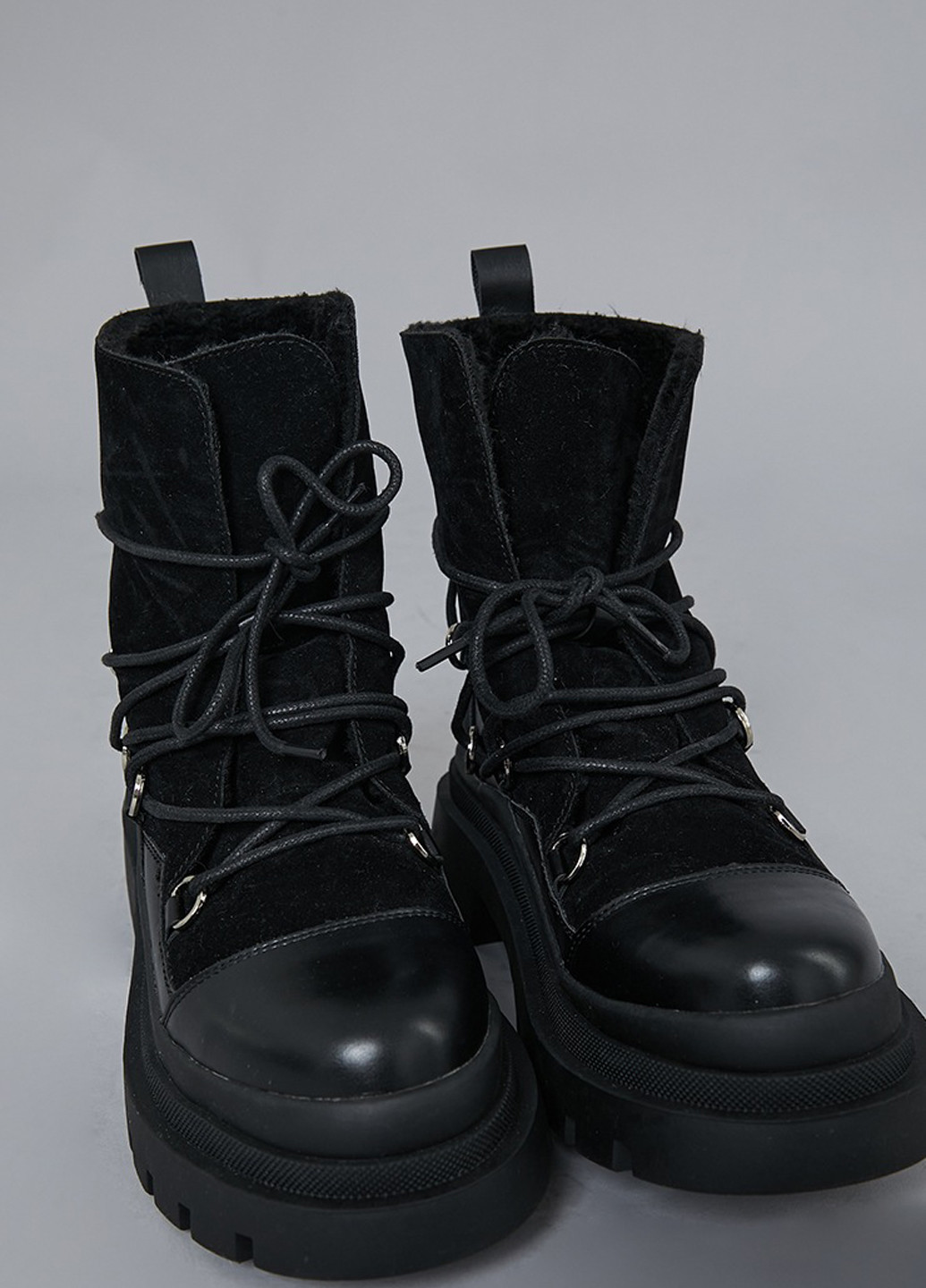 Зимние ботинки PrettyLittleThing со шнуровкой из искусственной замши, из искусственной кожи