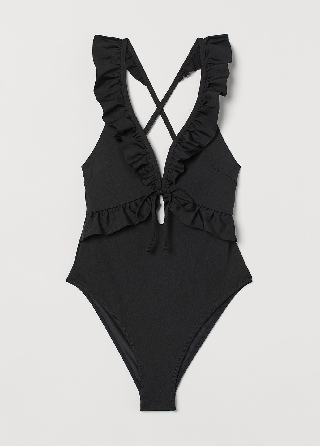 Черный летний купальник бикини, слитный H&M