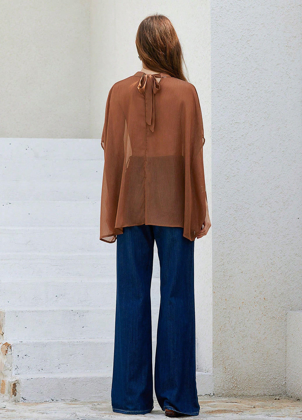 Світло-коричнева блуза SHEIN