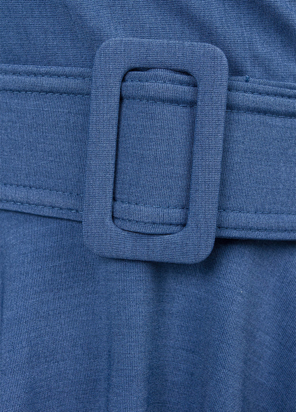 Темно-голубое кэжуал платье с юбкой-солнце, на запах BGL однотонное