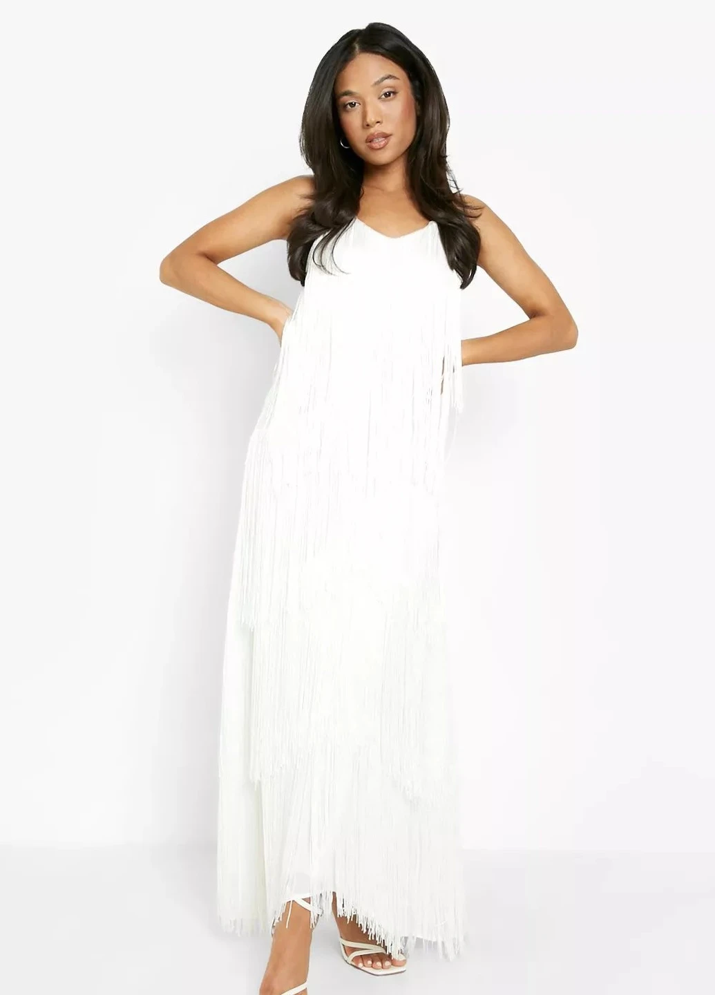 Белое платье Boohoo