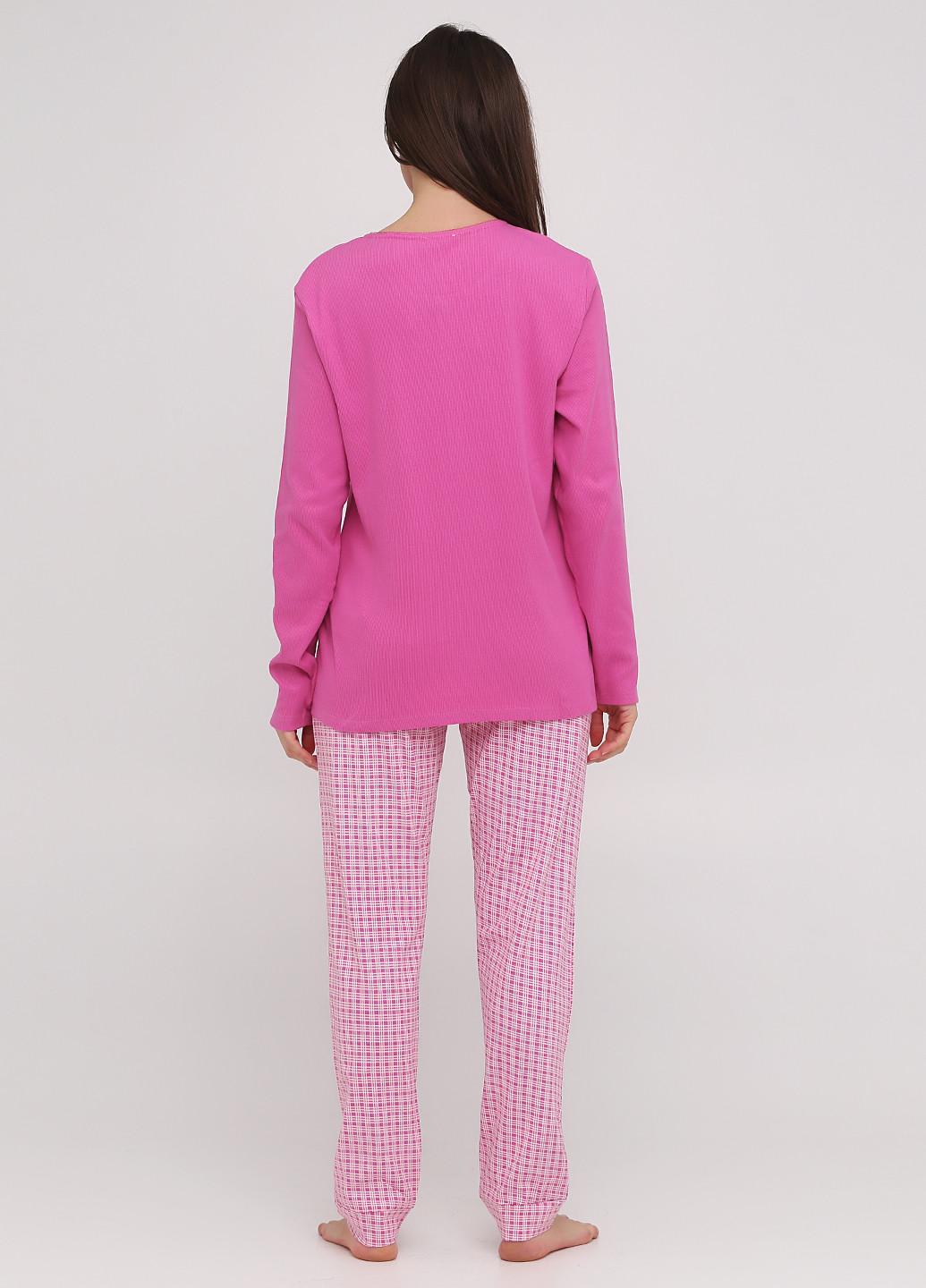 Розовая всесезон пижама (лонгслив, брюки) лонгслив + брюки SieLei