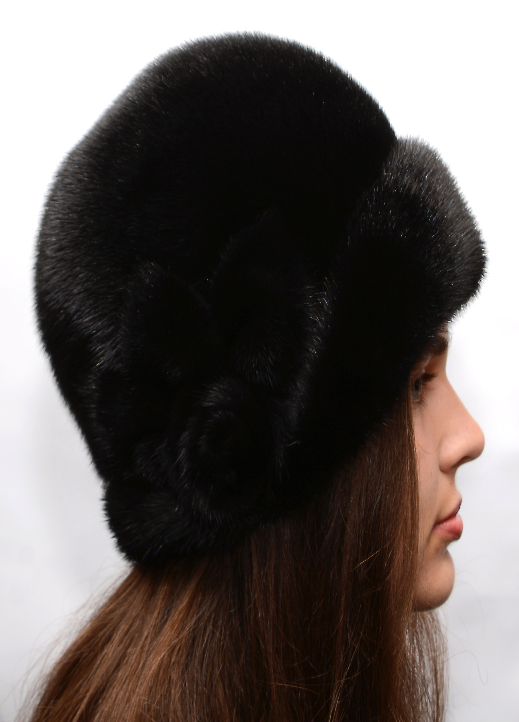 Жіноча зимова норкова цільна капелюх Меховой Стиль роза (228994539)
