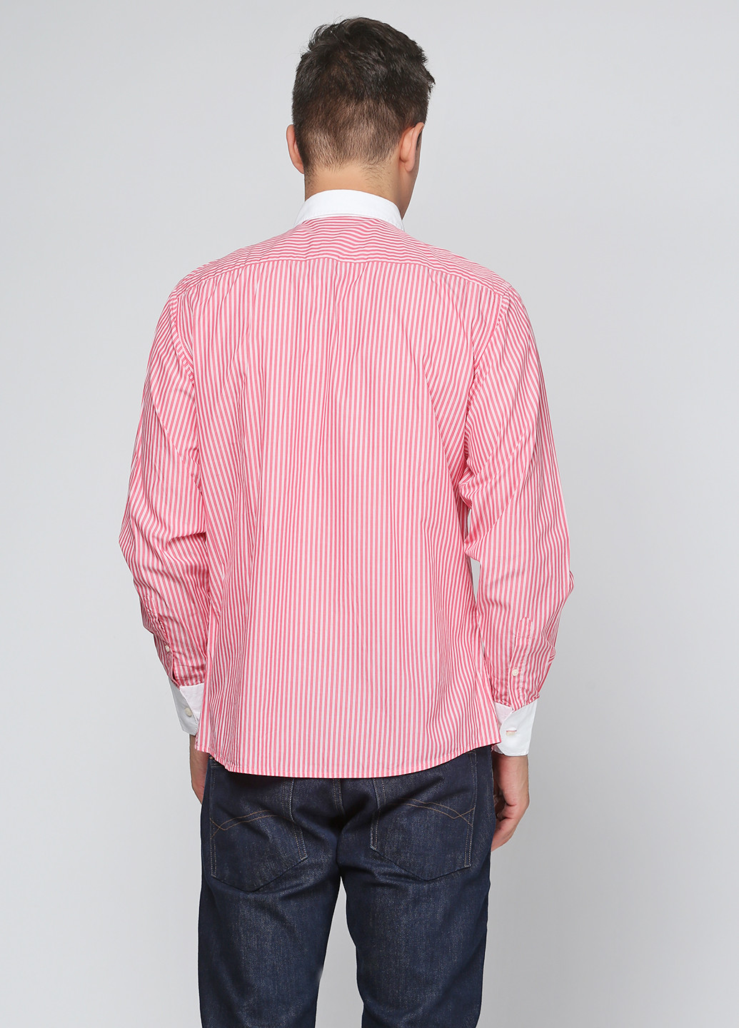 Розовая кэжуал рубашка в полоску Pure с длинным рукавом