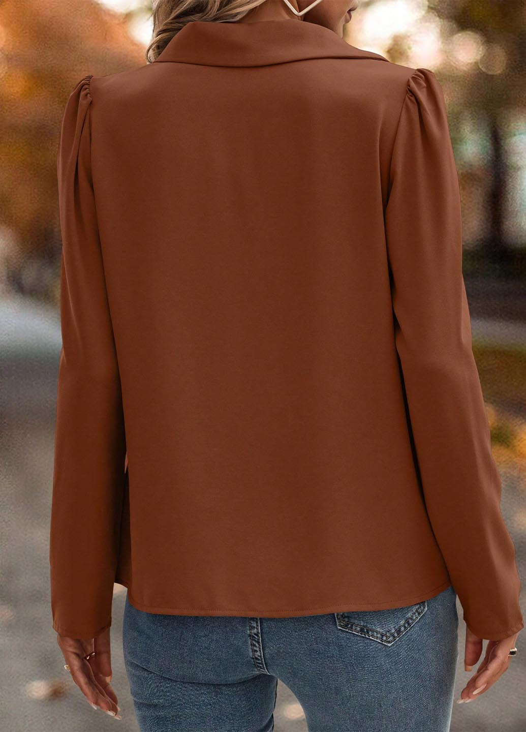 Коричневая блуза SHEIN