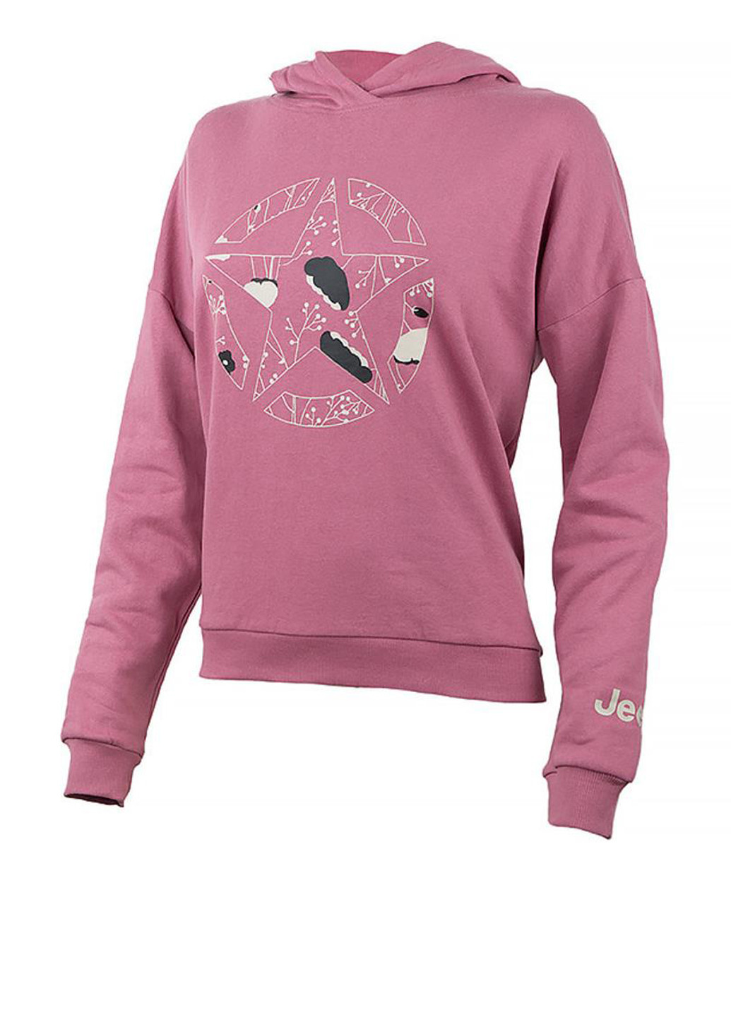 Худи O102607-P490 Jeep OODED CROPPED SWEATSHIRT STAR Botanical Print (321974418)