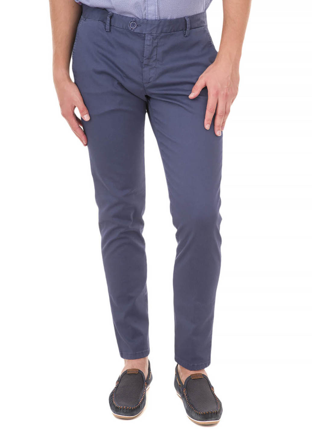 Синие кэжуал демисезонные зауженные брюки VICTOR COOL