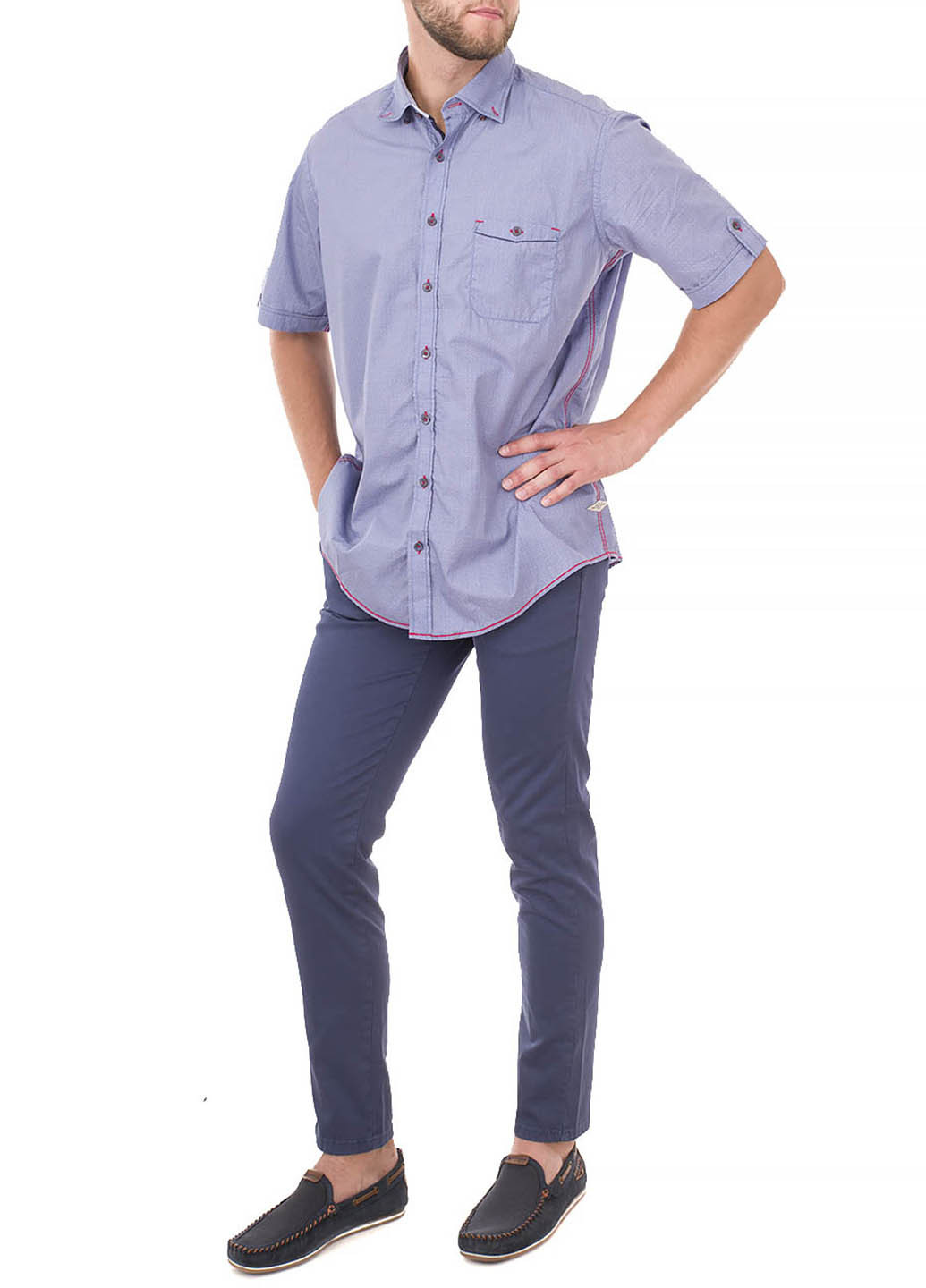 Синие кэжуал демисезонные зауженные брюки VICTOR COOL