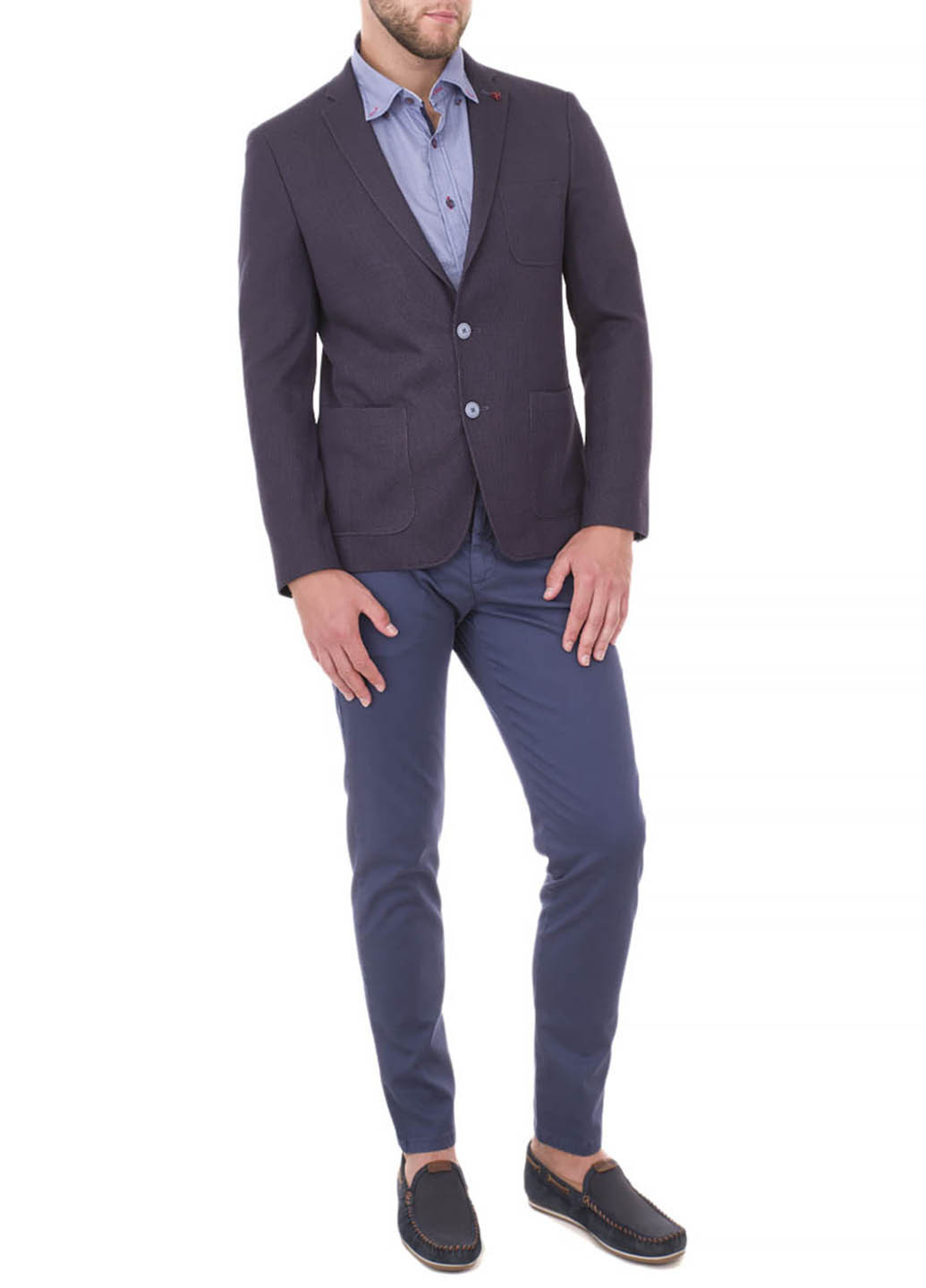 Синие кэжуал демисезонные зауженные брюки VICTOR COOL