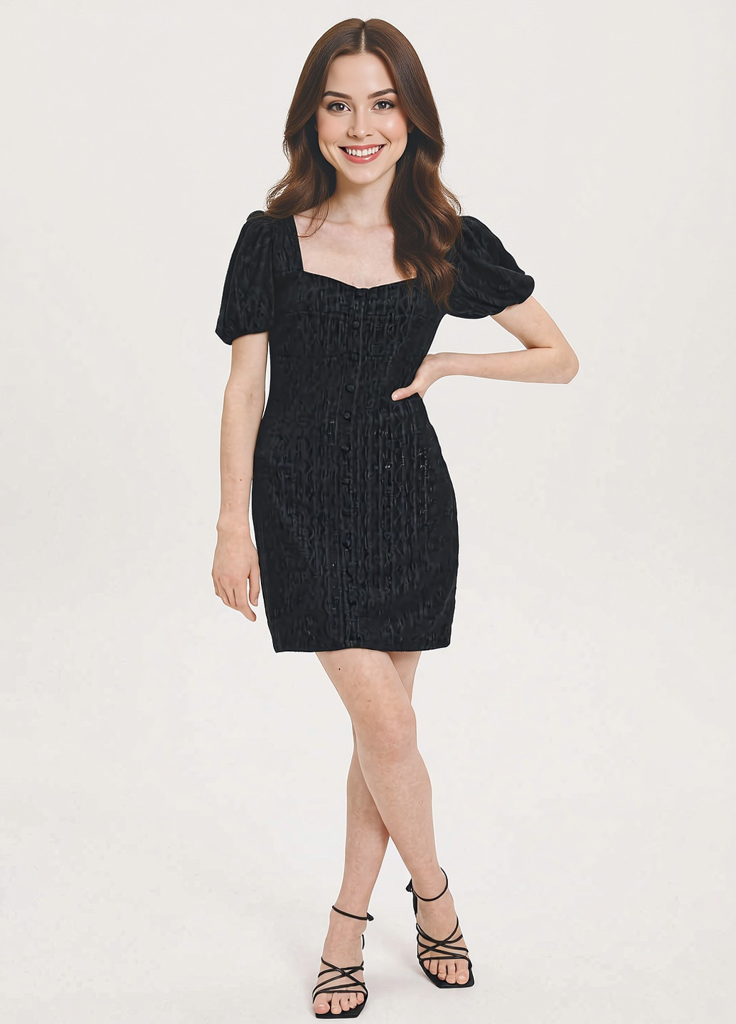 Черное праздничный, коктейльное платье Reserved однотонное