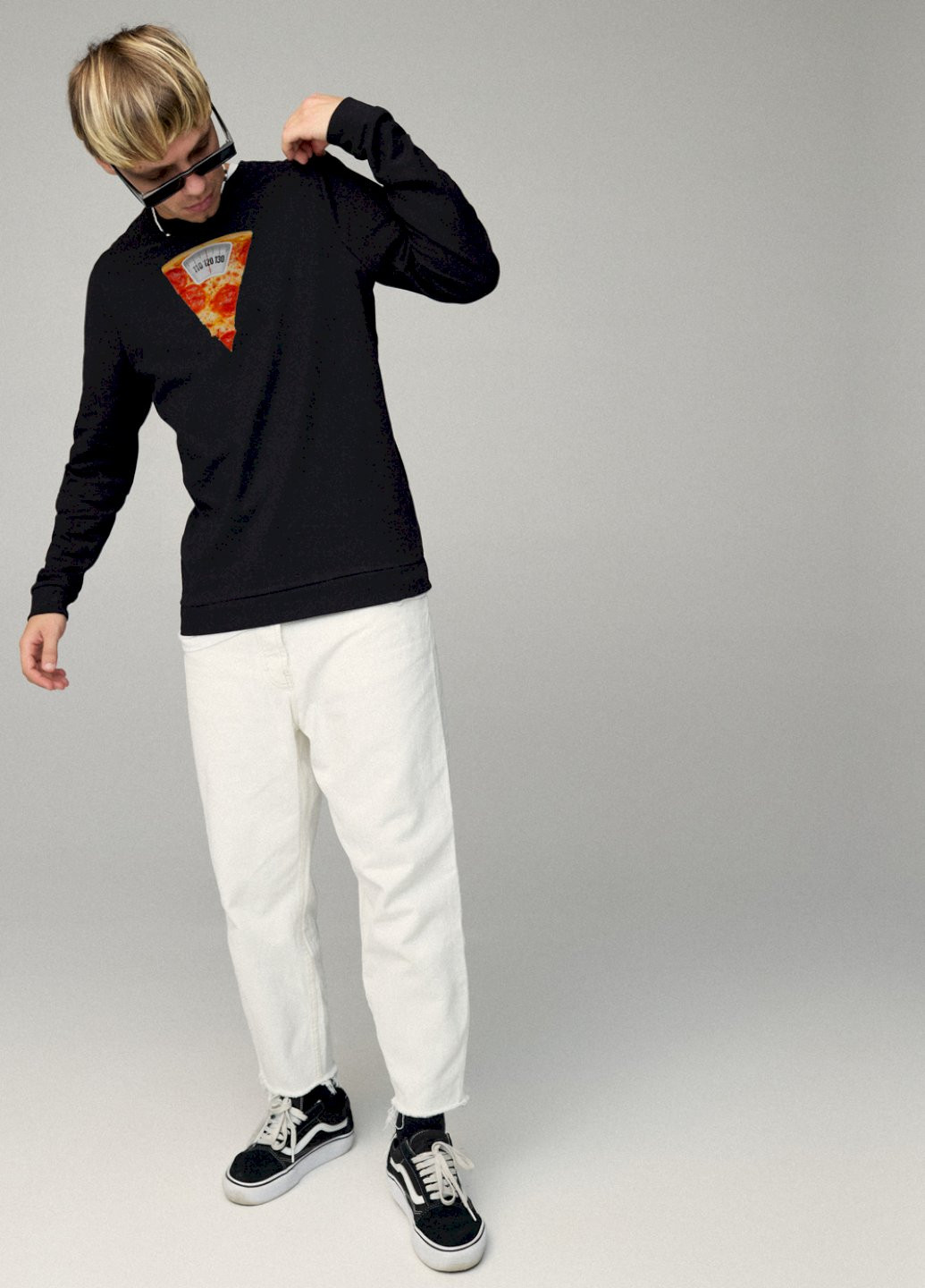 Чорний свитшот мужской basic /no flis/ YAPPI малюнок (254557606)