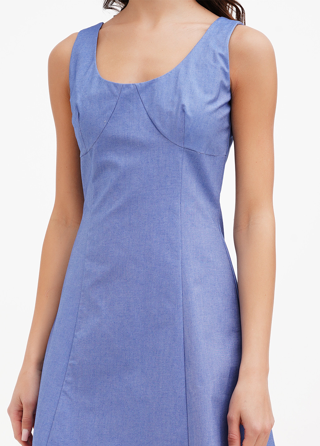 Темно-блакитна кежуал сукня Sassofono меланжева