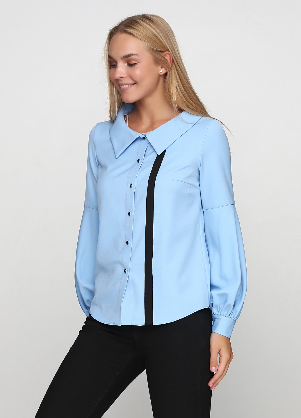 Голубая демисезонная блуза SP8