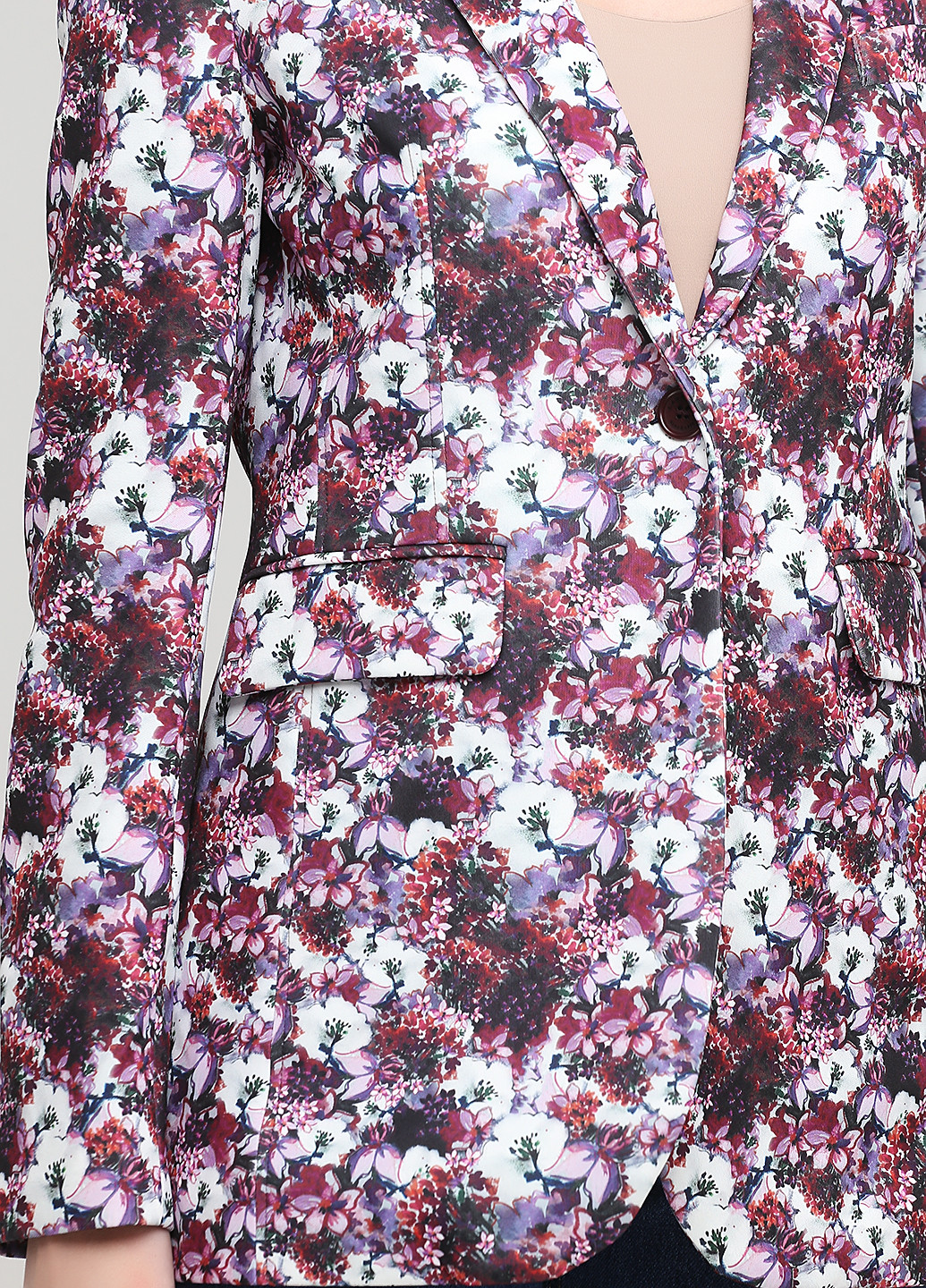 Цветной женский жакет Caramelo с цветочным узором - демисезонный