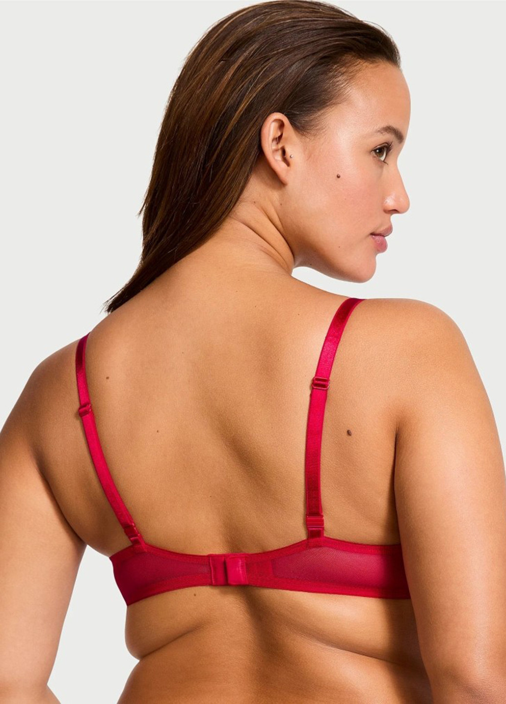 Червоний демісезонний комплект (бюстгальтер, трусики) Victoria's Secret