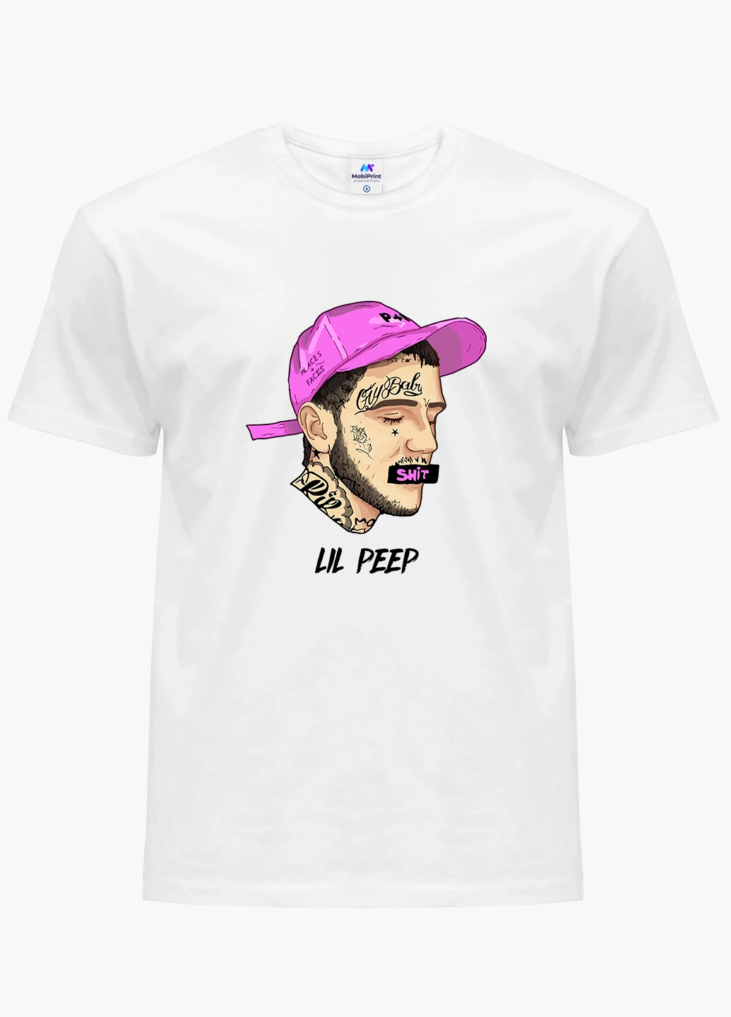 Біла футболка чоловіча ліл піп (lil peep) білий (9223-2635) MobiPrint