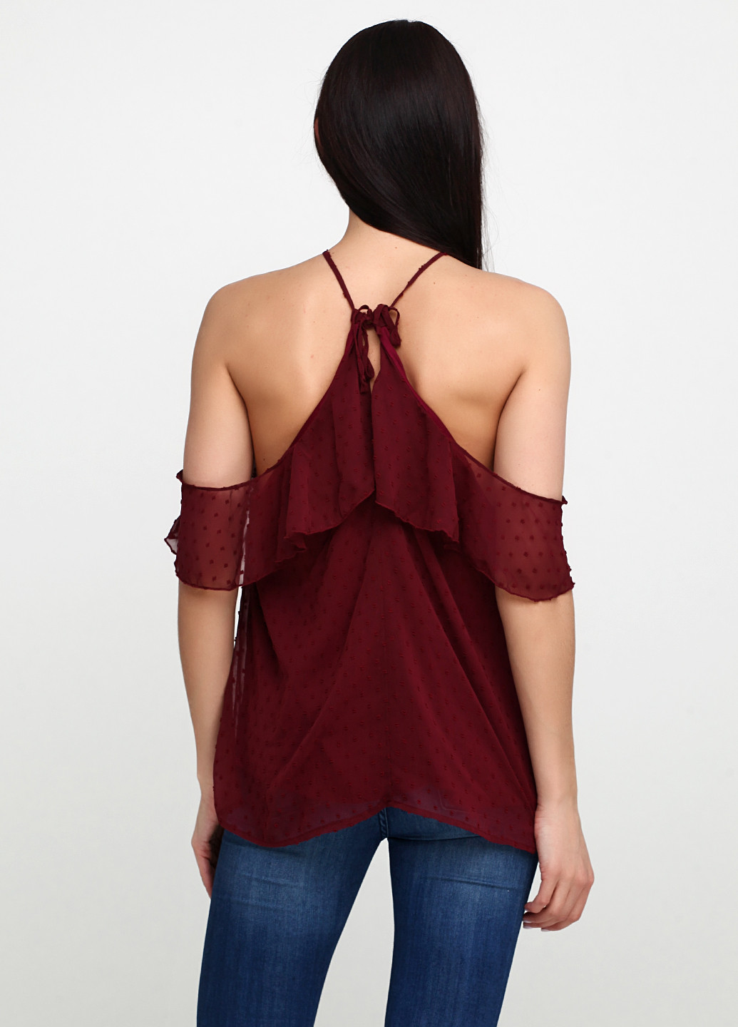 Темно-бордовая летняя блуза Miami