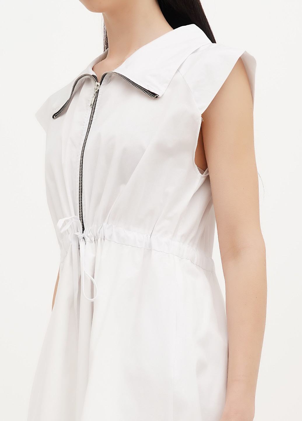 Белое кэжуал платье клеш Vicolo однотонное