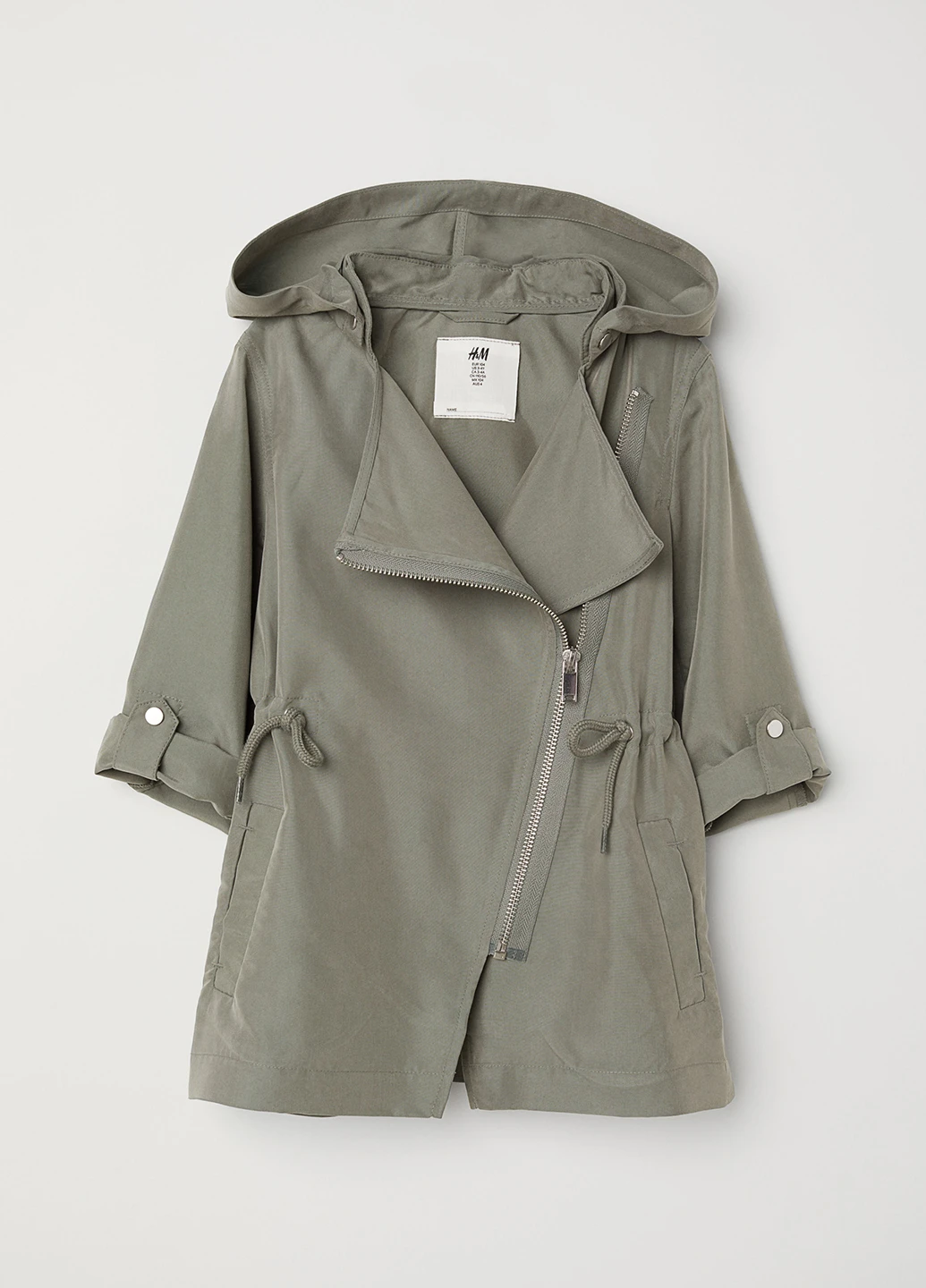 Оливковая демисезонная ветровка H&M