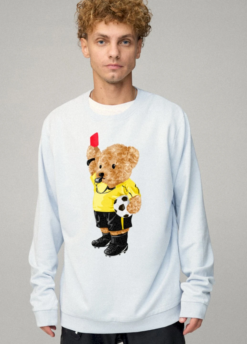 Светло-голубой свитшот мужской oversize /no flis/ YAPPI (252259229)