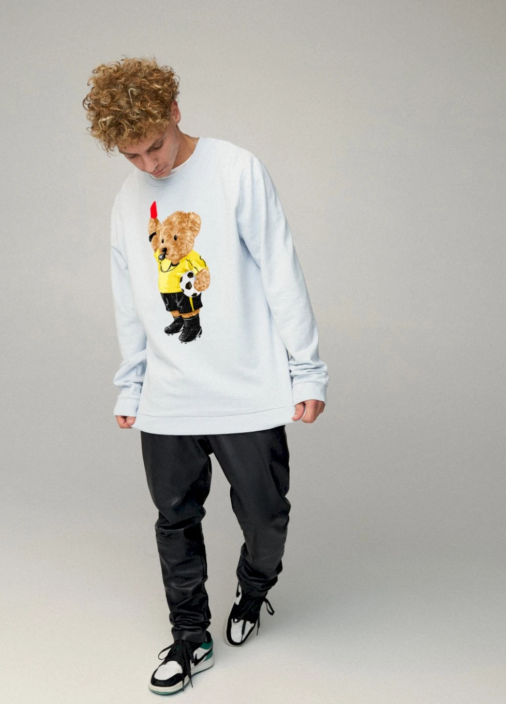 Светло-голубой свитшот мужской oversize /no flis/ YAPPI (252259229)
