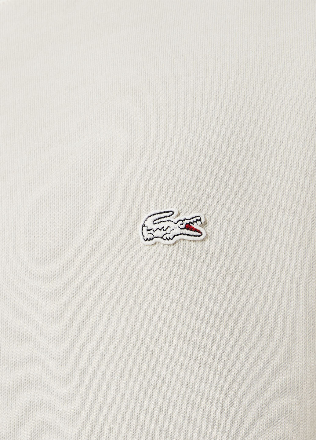 Светло-бежевый свитшот Lacoste однотонный вышивка (265150888)