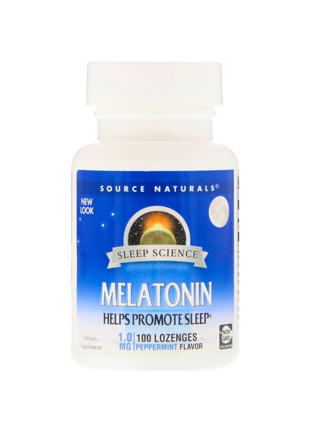 Мелатонін 1мг, Смак М'яти, Sleep Science,, 100 таблеток для розсмоктування Source Naturals (255410158)