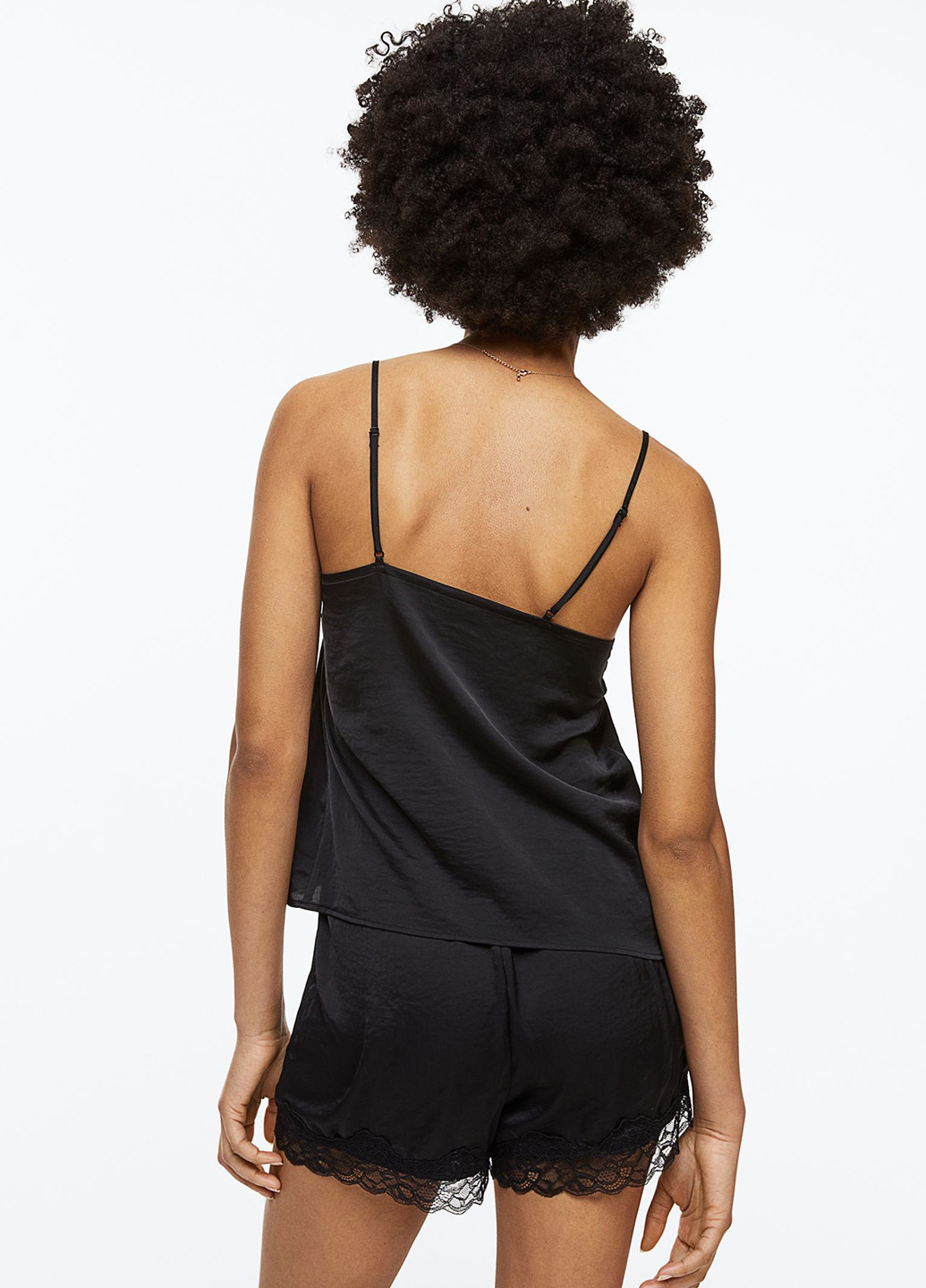 Черная всесезон пижама (топ, шорты) топ + шорты H&M