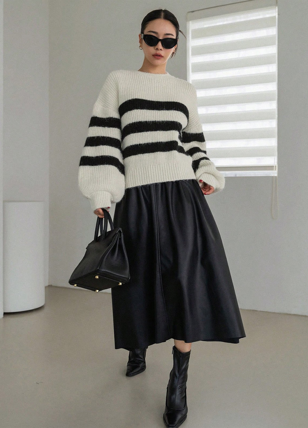 Чорно-білий демісезонний джемпер джемпер SHEIN