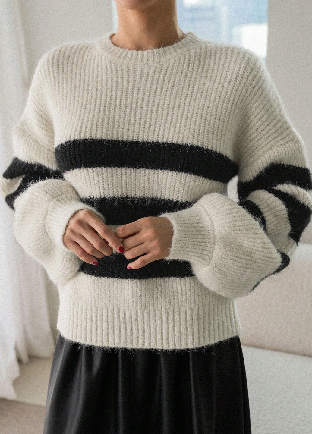 Чорно-білий демісезонний джемпер джемпер SHEIN