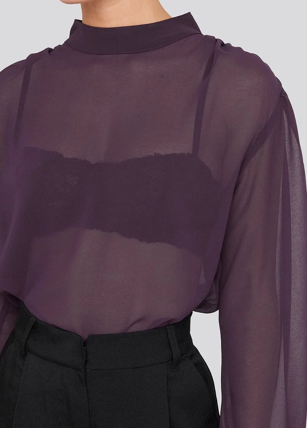 Фиолетовая демисезонная блуза NA-KD