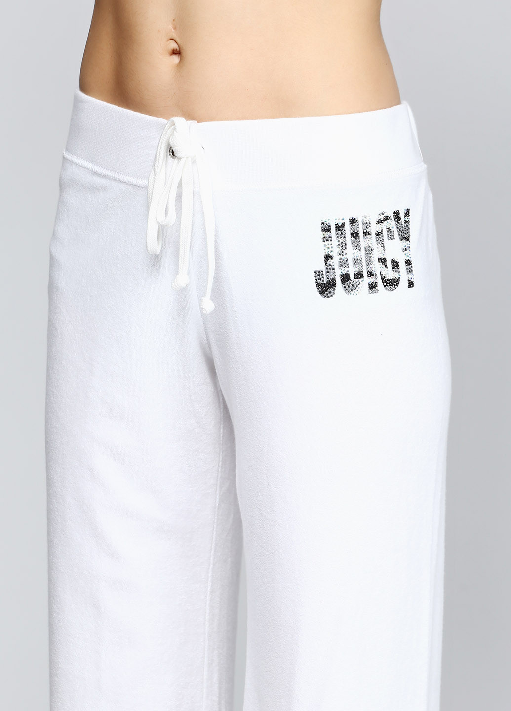 Белые спортивные демисезонные прямые брюки Juicy Couture