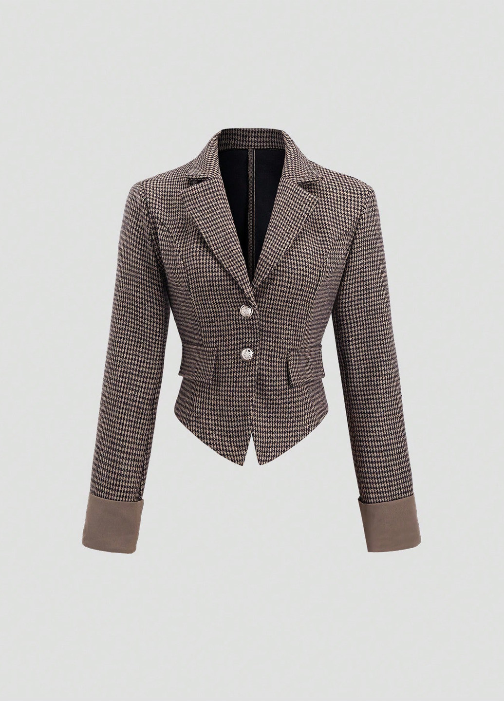 Цветной женский жакет SHEIN с узором пье-де-пуль «гусиная лапка» - демисезонный