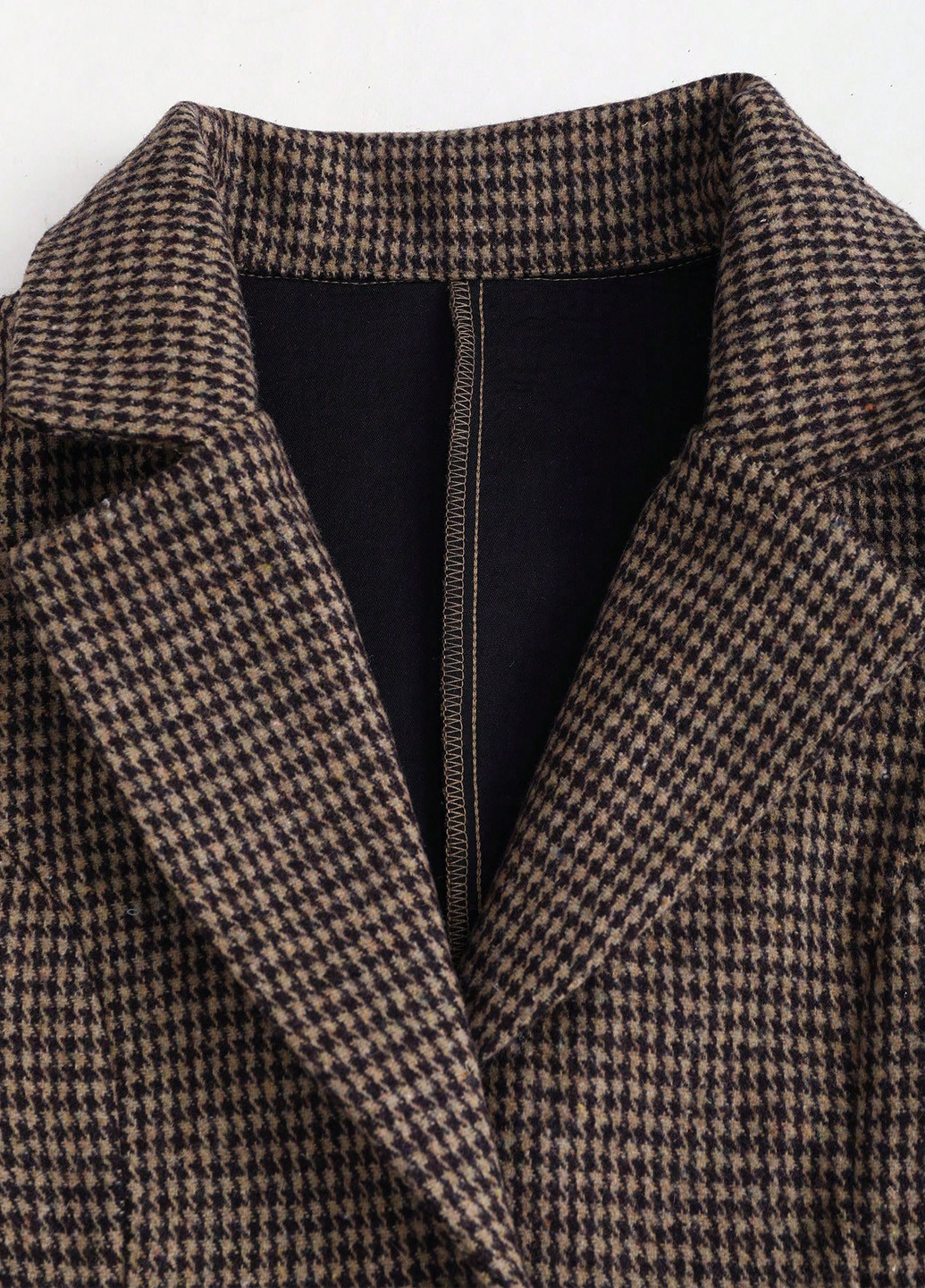 Цветной женский жакет SHEIN с узором пье-де-пуль «гусиная лапка» - демисезонный