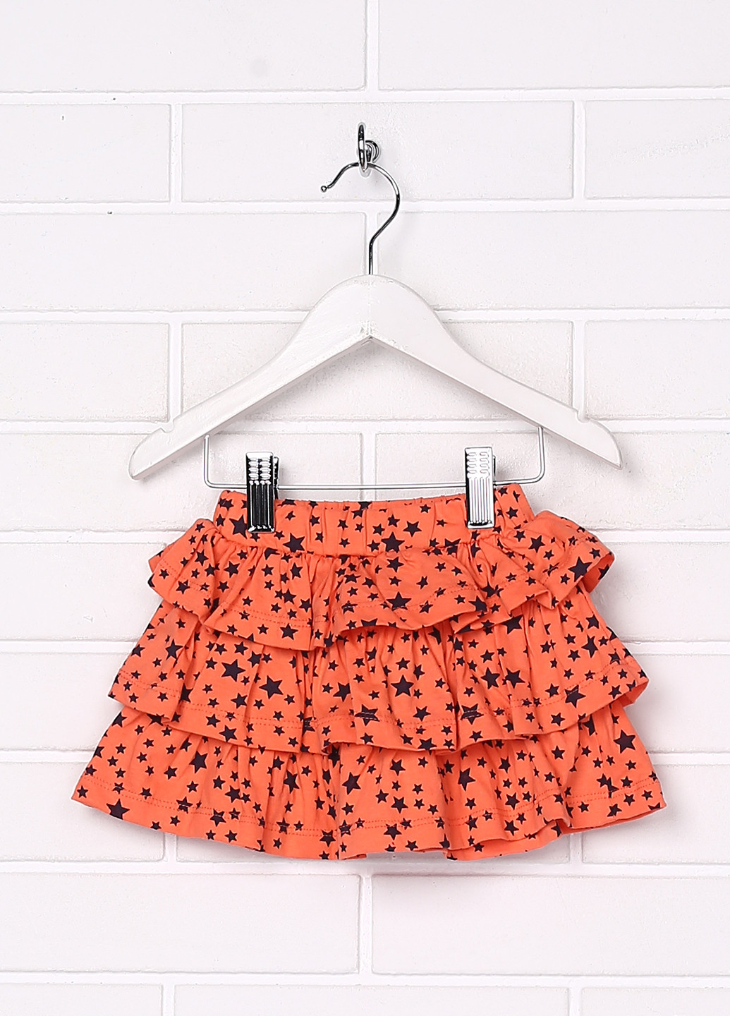 Светло-оранжевая кэжуал с рисунком юбка Bonito мини