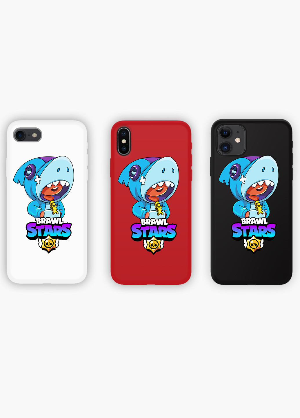 Чохол силіконовий Apple Iphone Xs Леон Акула Бравл Старс (Leon Shark Brawl Stars) (8938-1016) MobiPrint (219284218)