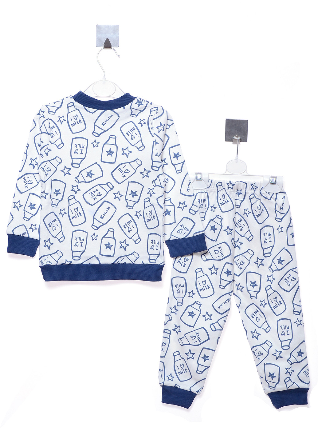 Молочная всесезон пижама (свитшот, брюки) Supermini
