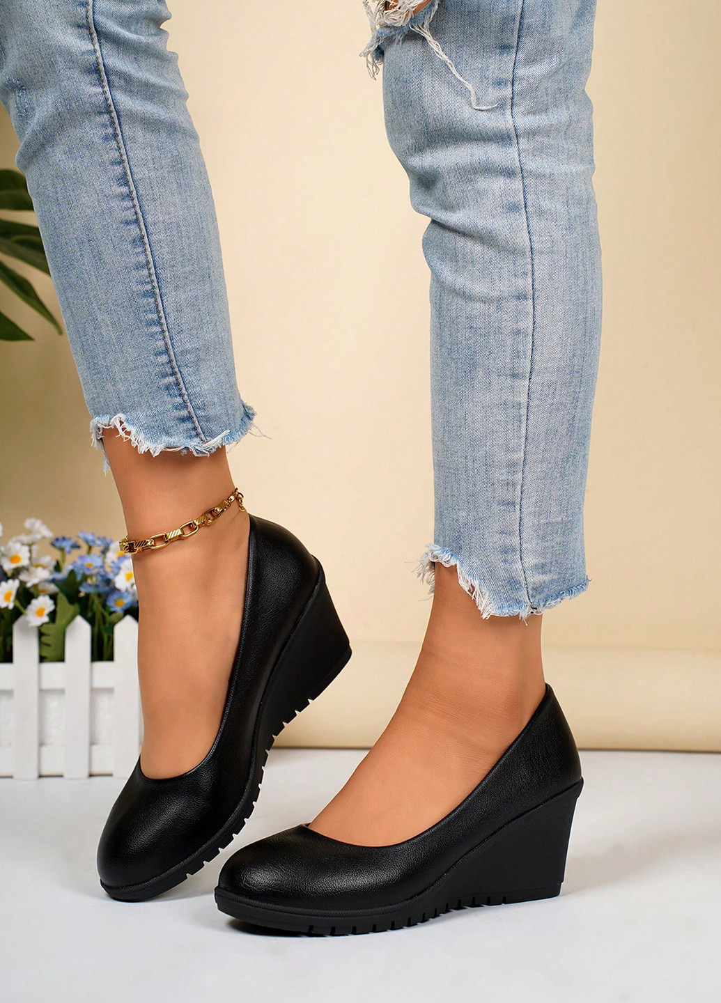 SHEIN Туфлі чорний з штучна шкіра, китай — демісезон (366071251)