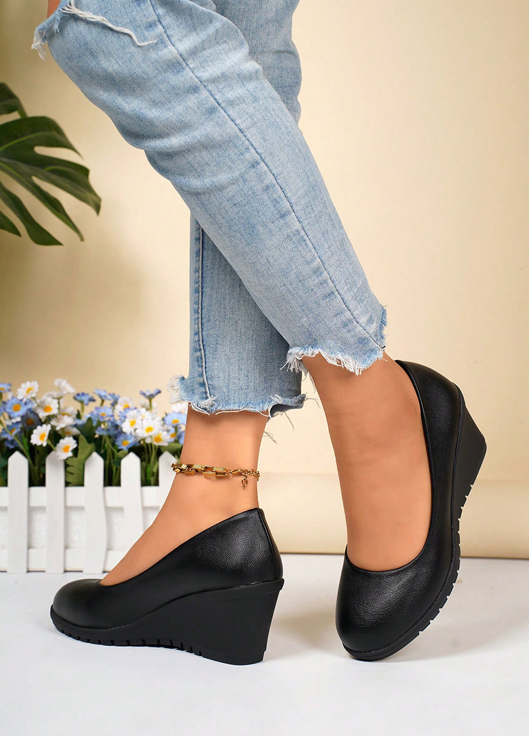 SHEIN Туфлі чорний з штучна шкіра, китай — демісезон (366071251)