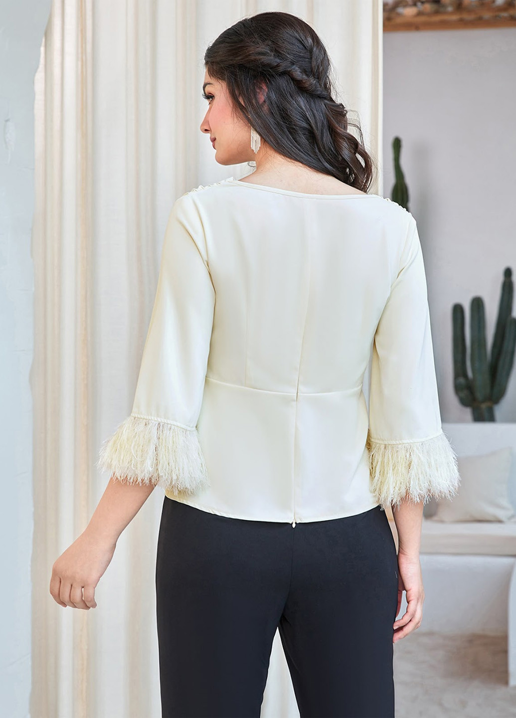 Айвір блуза з баскою SHEIN